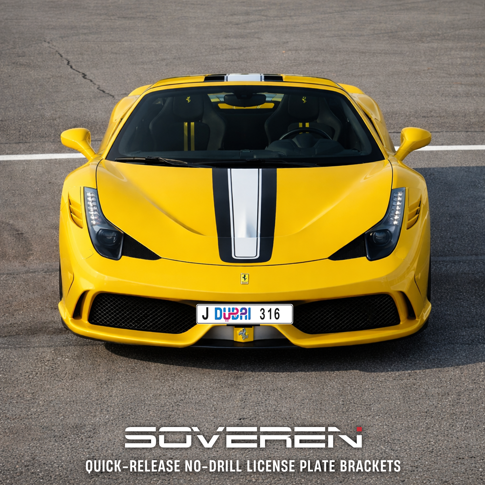 Ferrari 458 Speciale Quick Release Number Plate Bracket – Soveren