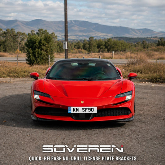 Ferrari SF90 (with radar) Quick Release Number Plate Bracket
