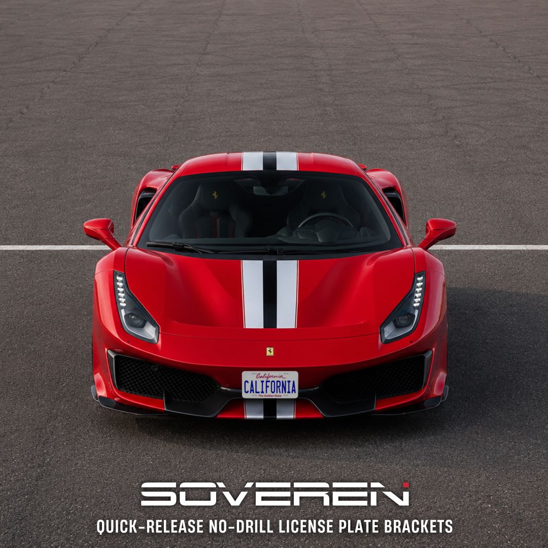 Ferrari 488 Pista Quick Release Number Plate Bracket