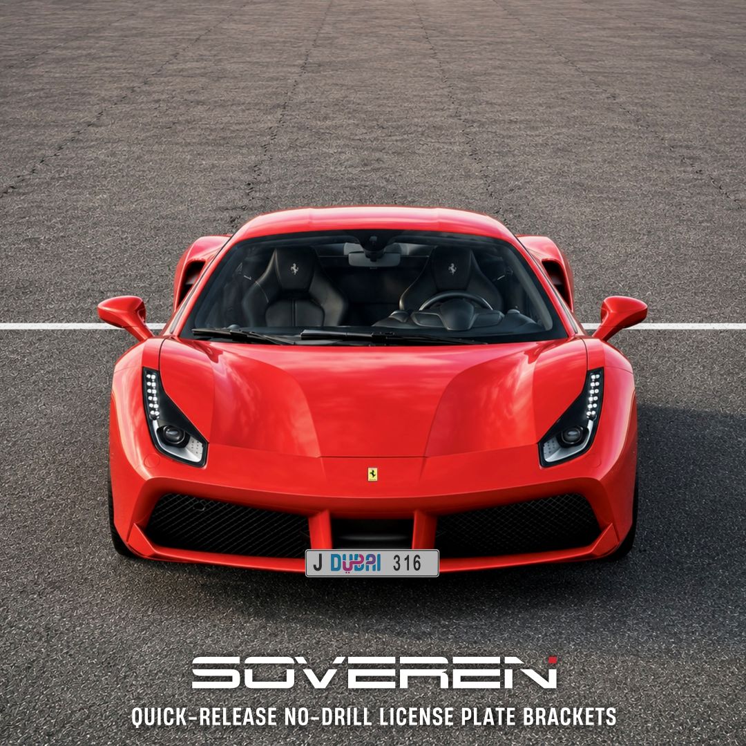 Ferrari 488 Quick Release Number Plate Bracket