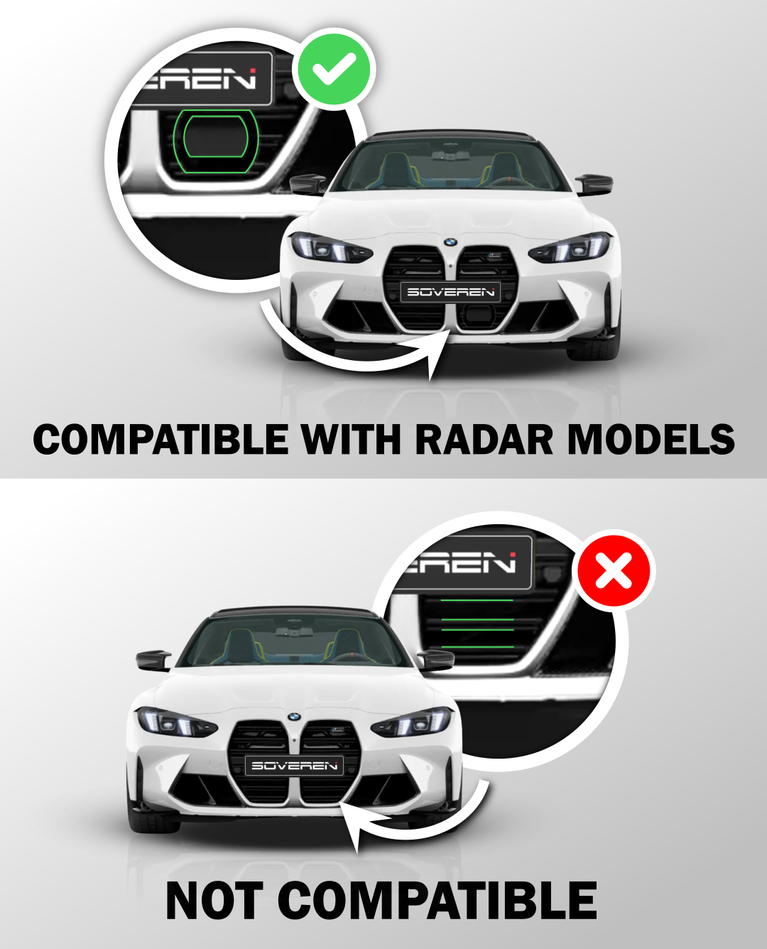 BMW G80 M3 / G82 M4 Radar-Compatible Quick Release Number Plate Bracket